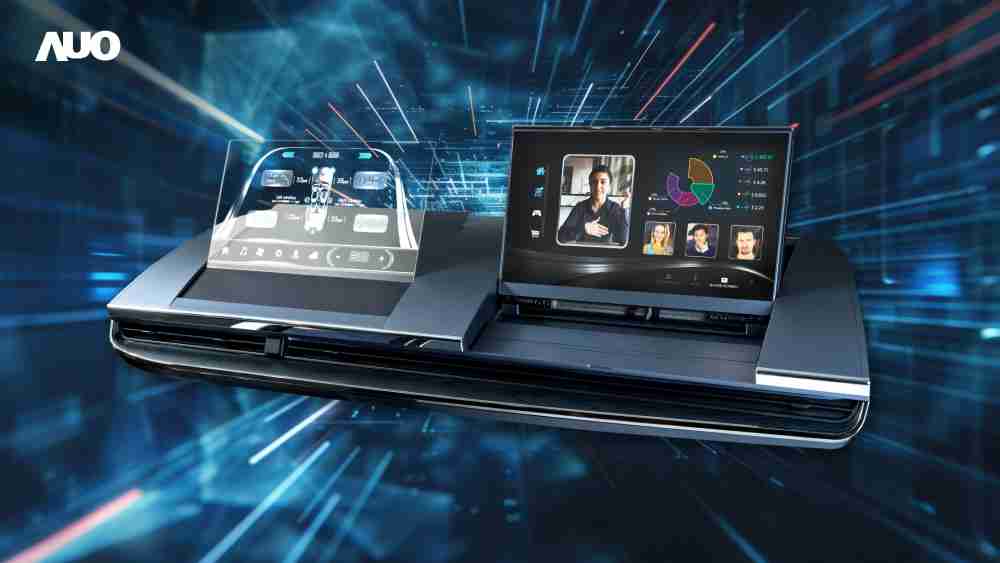 PA直营Micro LED Display HMI解决方案打造透明Micro LED前座仪表，，，，呈现信息并保留驾驶视野开阔；亦为副驾驶座乘客打造收放自如的Micro LED屏幕，，，在不影响显示质量的前提于显示区内建镜头，，，让用户能与视讯对象直接眼神接触，，，，提供绝佳的双向沟通体验