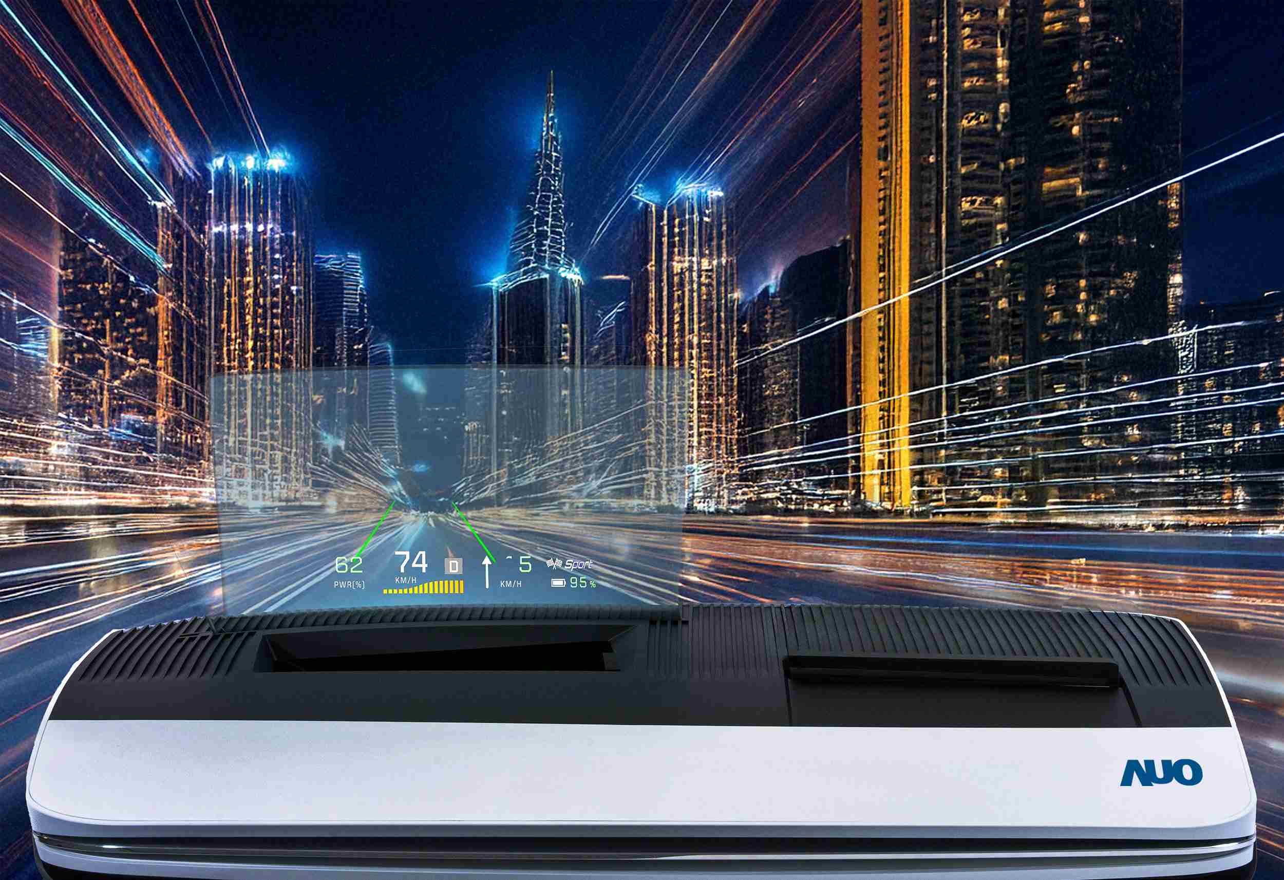 PA直营推出13吋Micro LED抬头显示器，，提供高入眼亮度、、、、高色彩饱和度的显示质量，，，，在阳光下或黑暗中都清晰可见，，并利用Micro LED模块体积小的优势，，，，解决车用空间有限的痛点